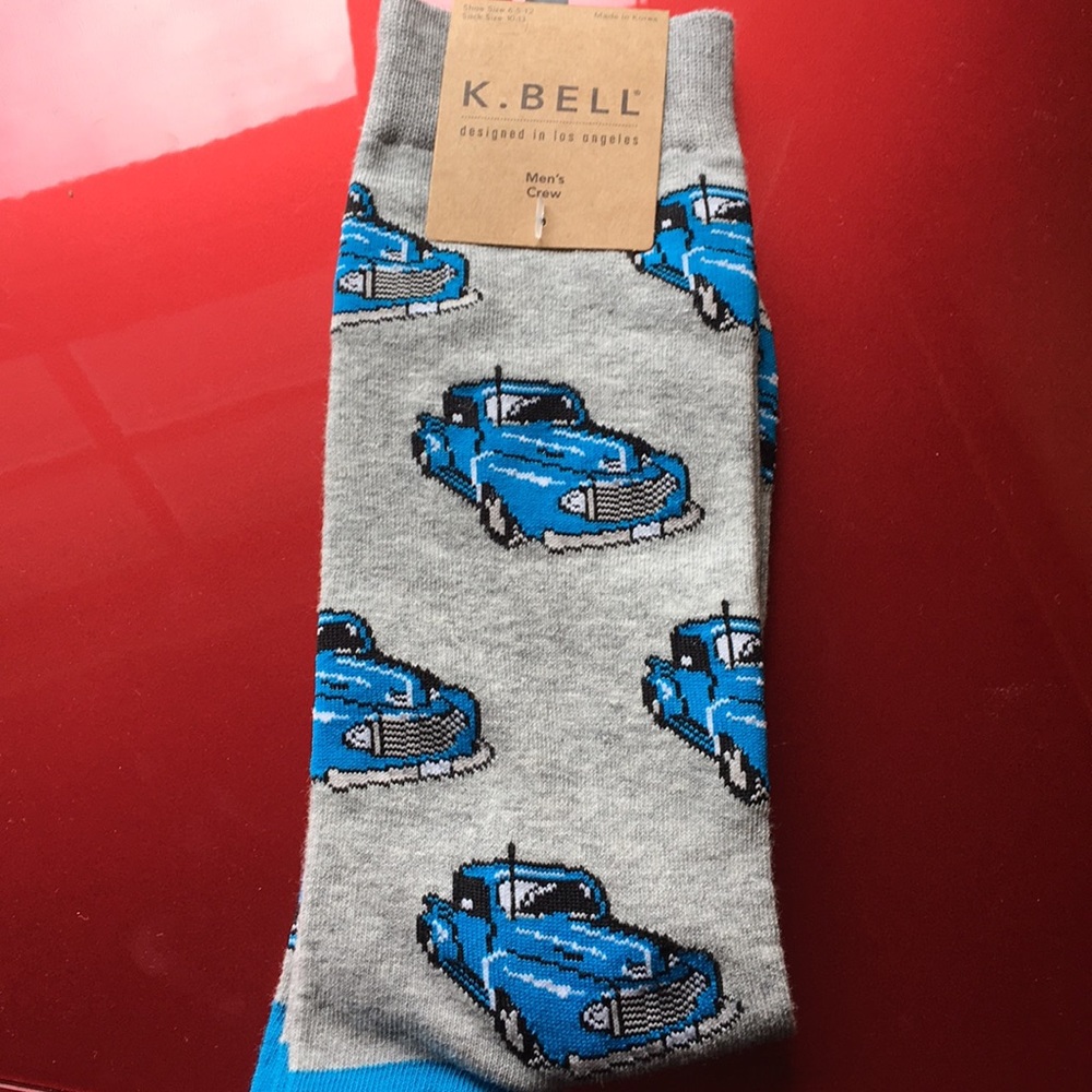 Blue Classic Car Socks